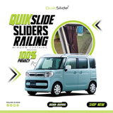 QuikSlide Sliders Railing Curtains for Suzuki Spacia Gen2 Mazda Flair Wagon 2017–2024 car window sun shades with UV protection and privacy coverage
