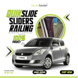 QuikSlide Sliders Railing Curtains for Suzuki Swift Gen1 (2009-2021) – Premium Privacy & Sun Protection"
