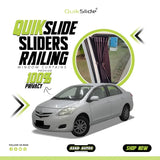 QuikSlide Sliders Railing Curtains for Toyota Belta (2005-2012) – Custom Fit Premium Privacy Shades with Sun Protection and UV Resistance"
