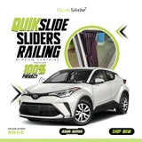 QuikSlide Sliders Railing Curtains for Toyota C-HR (2016-2023) – Premium Custom Fit Privacy Shades with Sun Protection and UV Protection