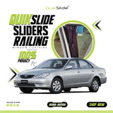 QuikSlide Sliders Railing Curtains for Toyota Camry XV30 (2001 - 2006) – Premium Sunshade Privacy Car Curtains