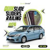 QuikSlide Sliders Railing Curtains for Toyota Corolla Fielder Gen1 (2013–2020) – Custom Fit, UV Protection & Privacy