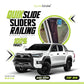 QuikSlide Sliders Railing Curtains for Toyota Hilux 8th Gen (2016-2023) – Premium Privacy Shades with Sun Protection and UV Block