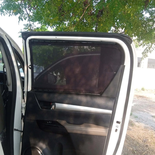 QuikSlide Sliders Railing Curtains for Toyota Hilux 8th Gen (2016-2023) – Premium Privacy Shades with Sun Protection and UV Block