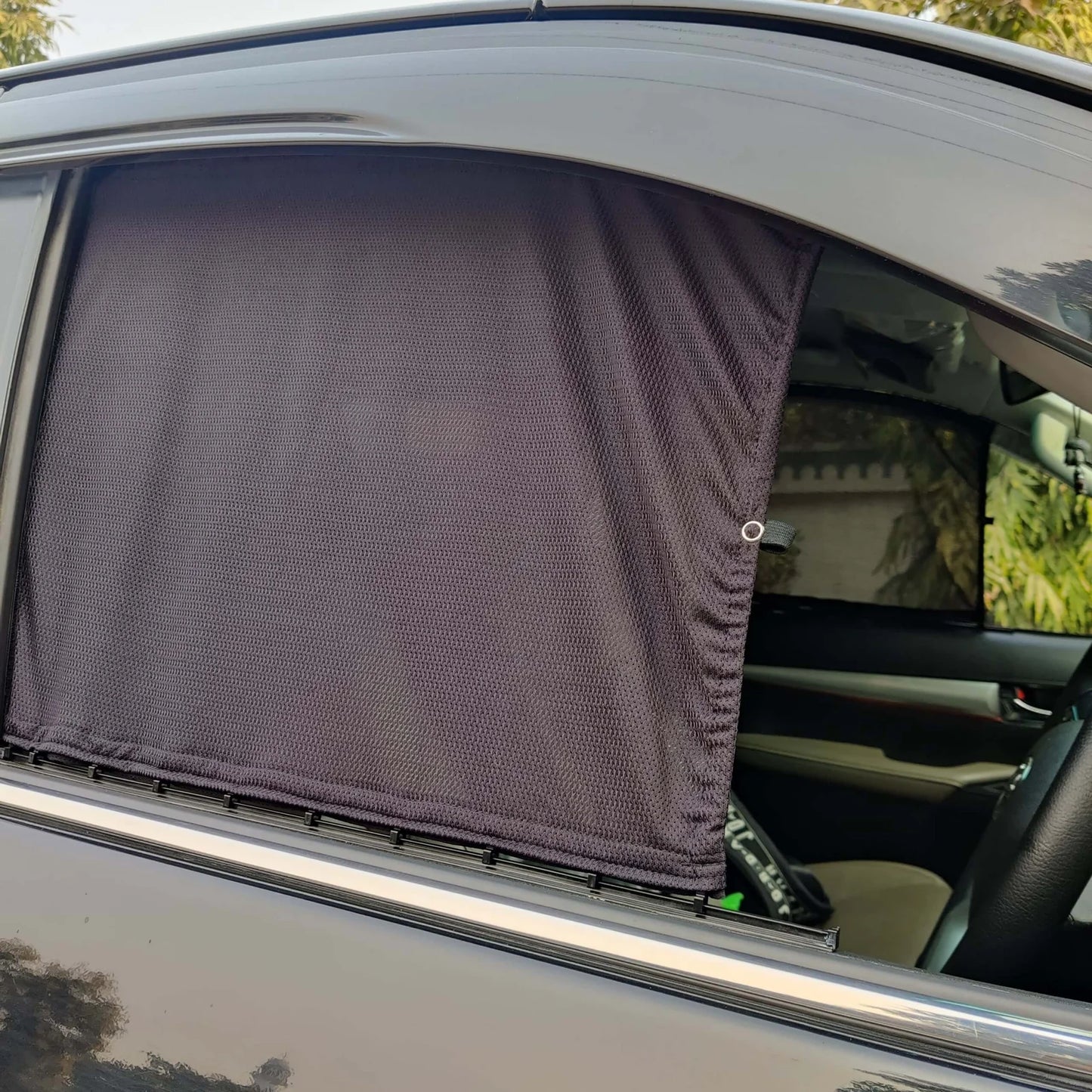 QuikSlide Sliders Railing Curtains for Toyota Hilux 8th Gen (2016-2023) – Premium Privacy Shades with Sun Protection and UV Block