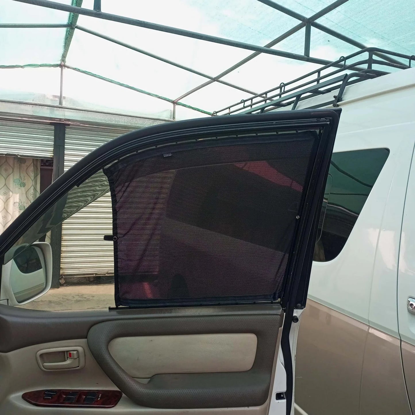 QuikSlide Sliders Railing Curtains for Toyota Land Cruiser 1998 - 2007 J100 – Ultimate Sun Protection & Privacy"