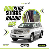 QuikSlide Sliders Railing Curtains for Toyota Land Cruiser 1998 - 2007 J100 – Ultimate Sun Protection & Privacy"