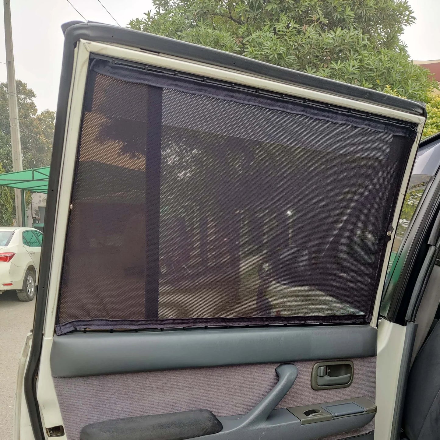 QuikSlide Sliders Railing Curtains for Toyota Land Cruiser J80 (1990-1997) – Premium Privacy and Sun Protection"