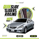 QuikSlide Sliders Railing Curtains for Toyota Mark X 2nd Gen (2010-2017) – Premium Privacy and Sun Protection