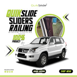 QuikSlide Sliders Railing Curtains for Toyota Prado J120 (2002-2009) | Sunshade & Privacy