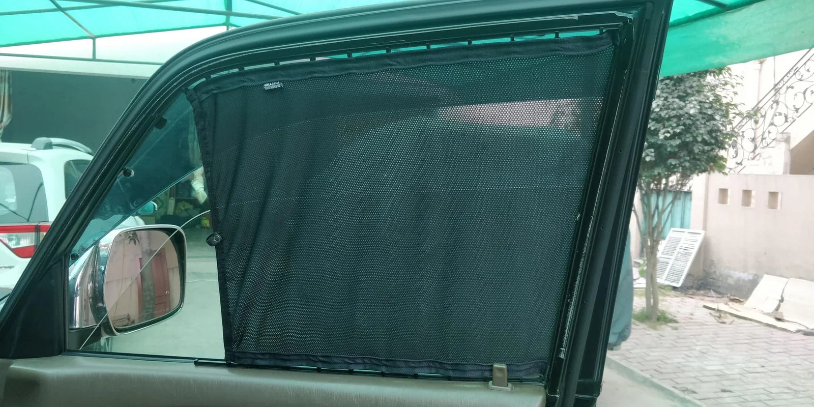 QuikSlide Sliders Railing Curtains for Toyota Prado J90 (1996-2002) – Premium Privacy and Sun Protection"
