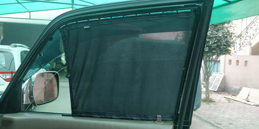 QuikSlide Sliders Railing Curtains for Toyota Prado J90 (1996-2002) – Premium Privacy and Sun Protection"
