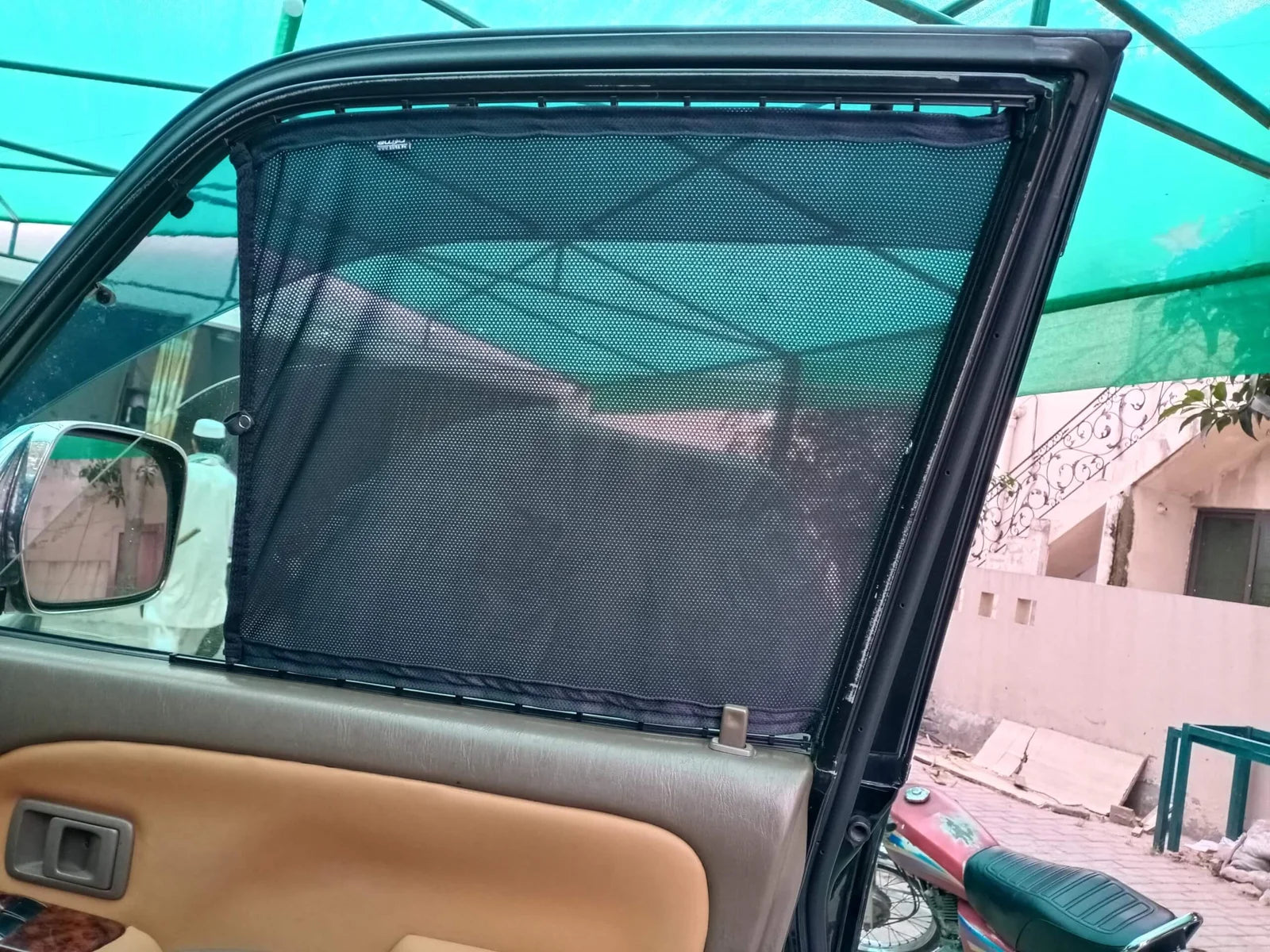 QuikSlide Sliders Railing Curtains for Toyota Prado J90 (1996-2002) – Premium Privacy and Sun Protection"

