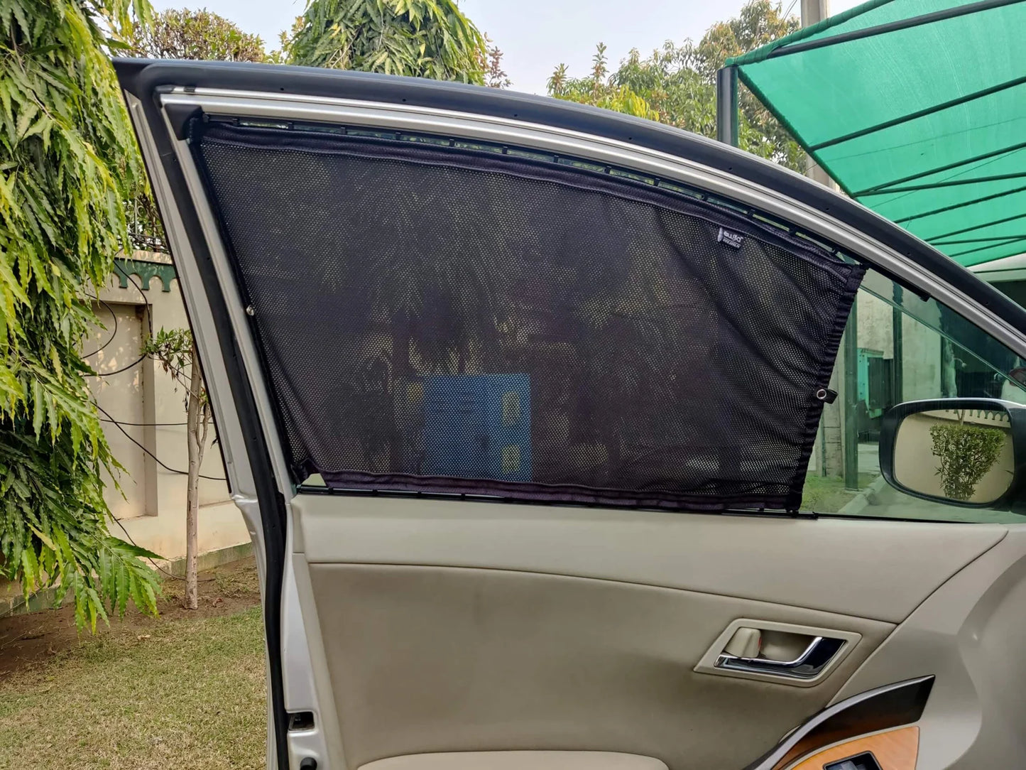 QuikSlide Sliders Railing Curtains for Toyota Premio 2nd Gen (2007-2021) – Premium Privacy and Sun Protection"

