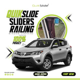 QuikSlide Sliders Railing Curtains for Toyota RAV4 Gen4 (2012-2019) | Sunshade & Privacy