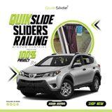QuikSlide Sliders Railing Curtains for Toyota RAV4 Gen4 (2012-2019) | Sunshade & Privacy
