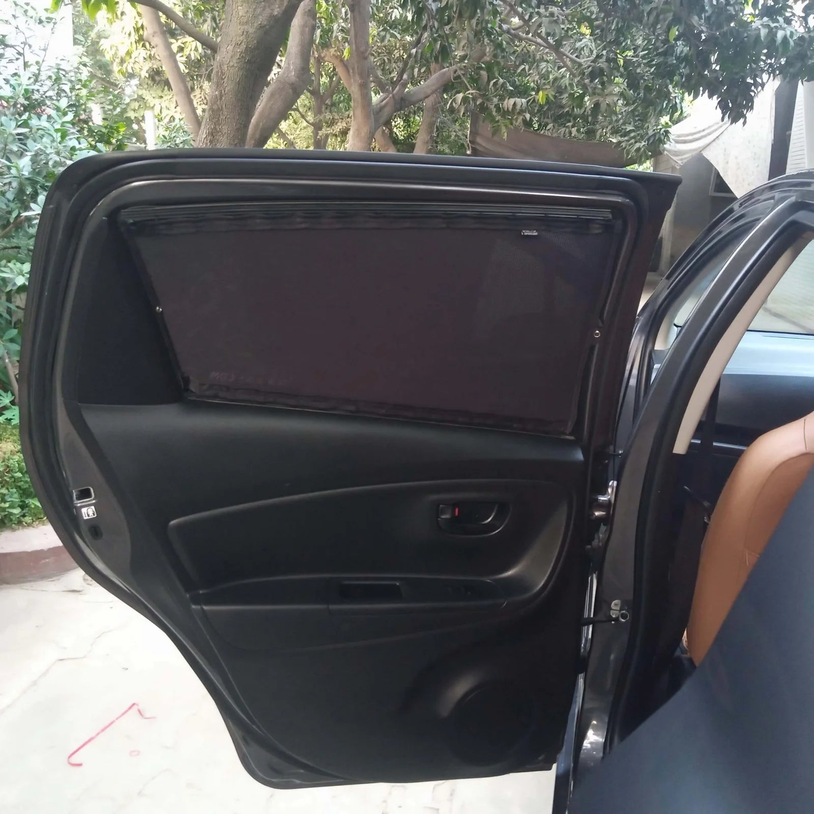 QuikSlide Sliders Railing Curtains for Toyota Vitz 3rd Gen (2012-2021) – Premium Privacy Shades with Sun Protection and UV Protection"