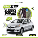QuikSlide Sliders Railing Curtains for Toyota Vitz 3rd Gen (2012-2021) – Premium Privacy Shades with Sun Protection and UV Protection"