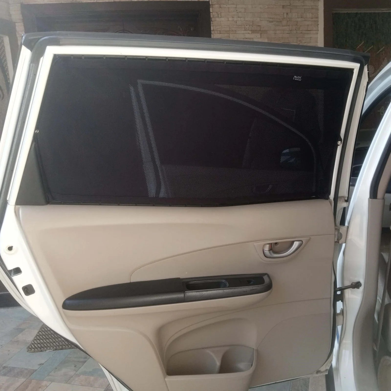 QuikSlide Sliders Railing Curtains installed in Honda BR-V 2017-2023 (1st Gen)"
