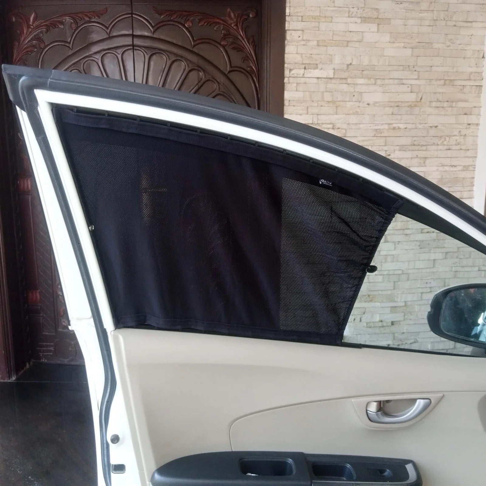 QuikSlide Sliders Railing Curtains installed in Honda BR-V 2017-2023 (1st Gen)"
