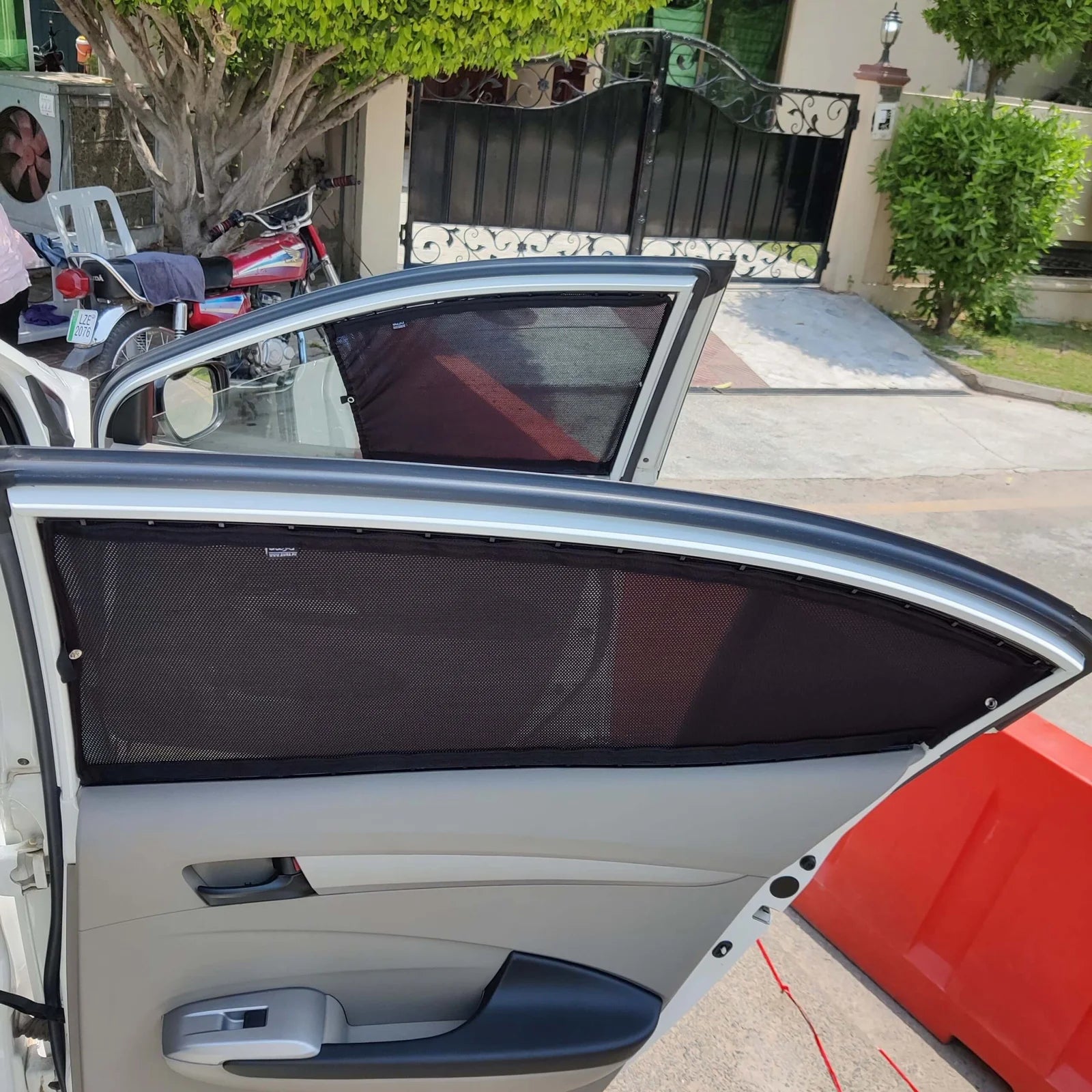 QuikSlide Sliders Railing Curtains installed in Honda City 2009-2020 (5th Gen)"
