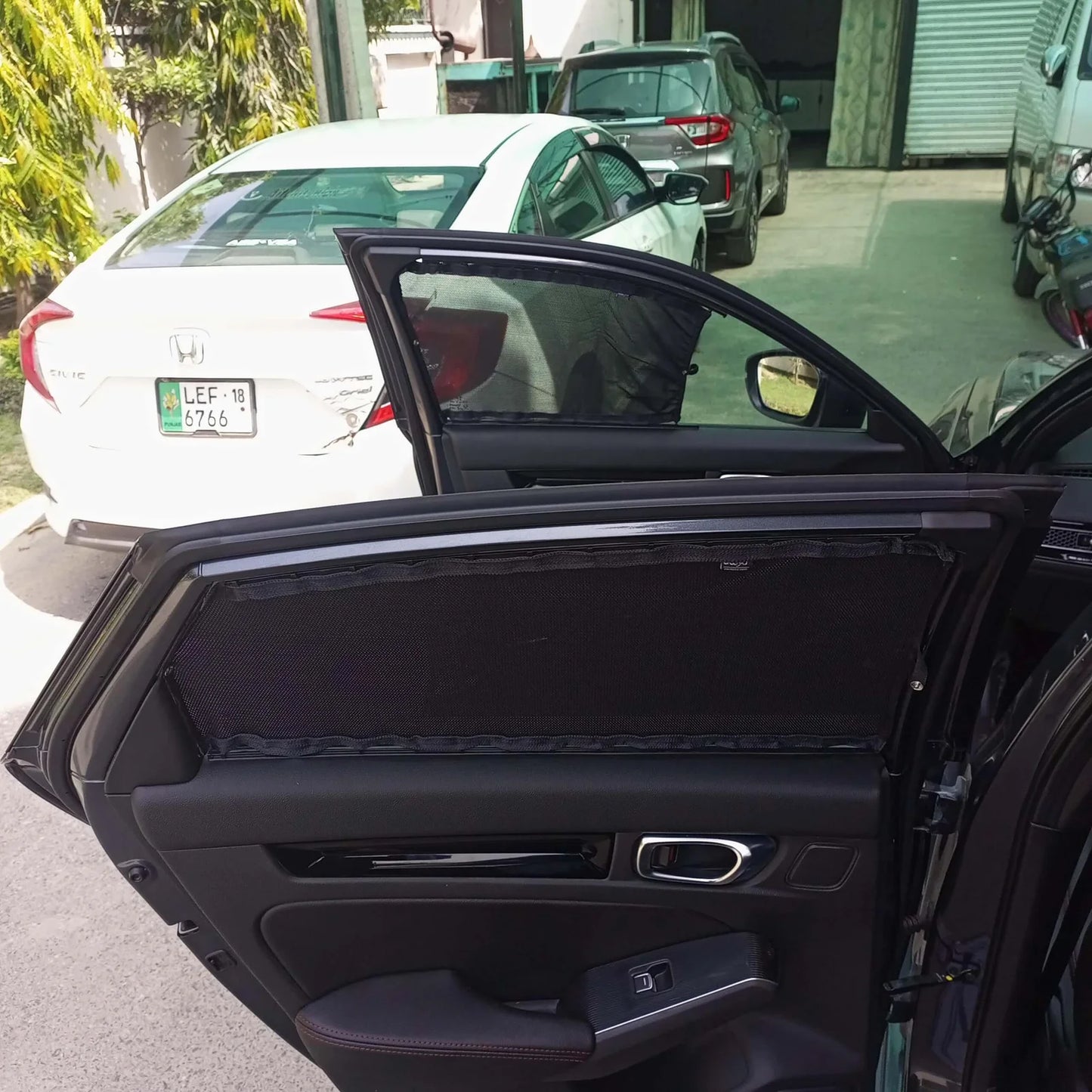 QuikSlide Sliders Railing Curtains installed in Honda Civic 2022-2026 (11th Gen)"
