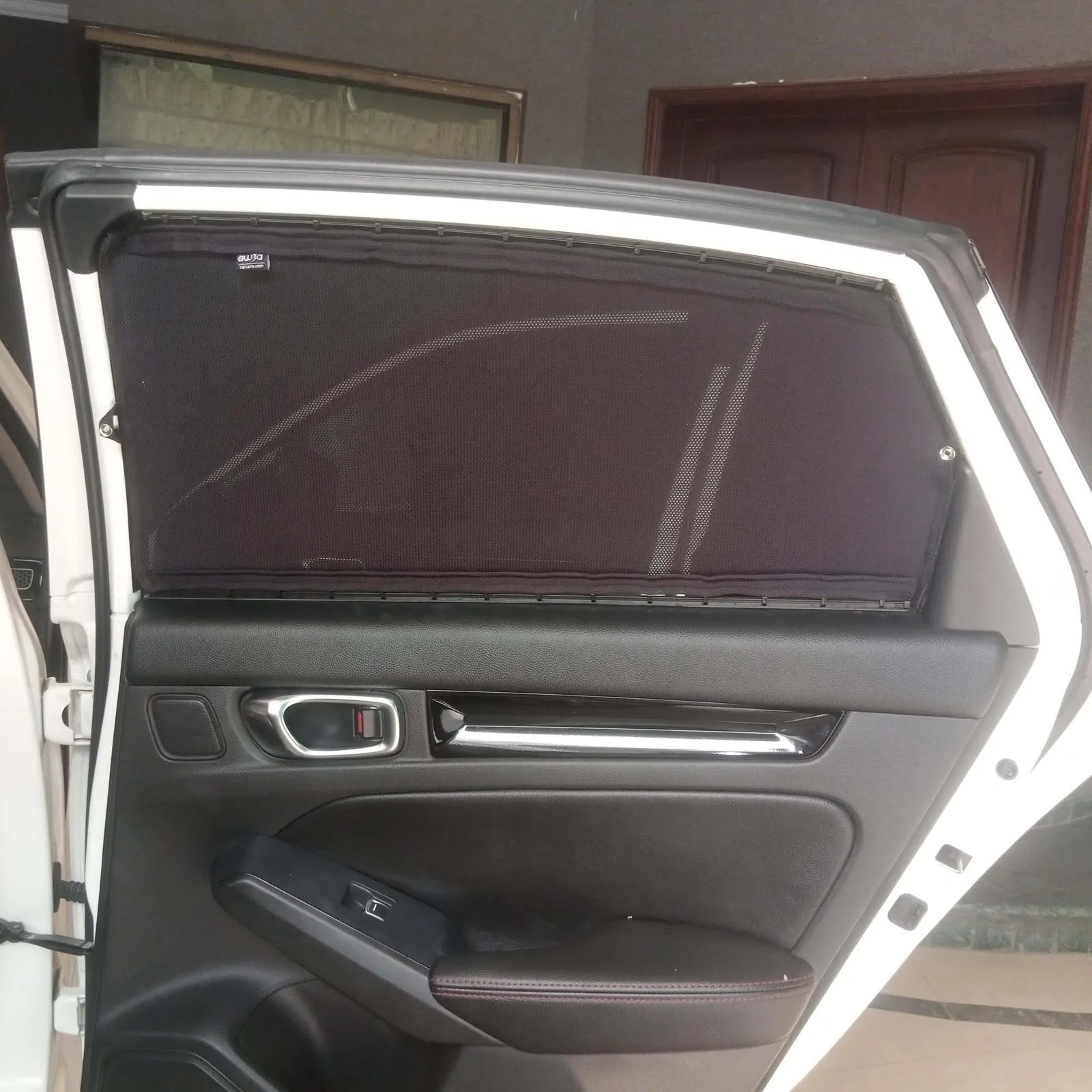 QuikSlide Sliders Railing Curtains installed in Honda Civic 2022-2026 (11th Gen)"

