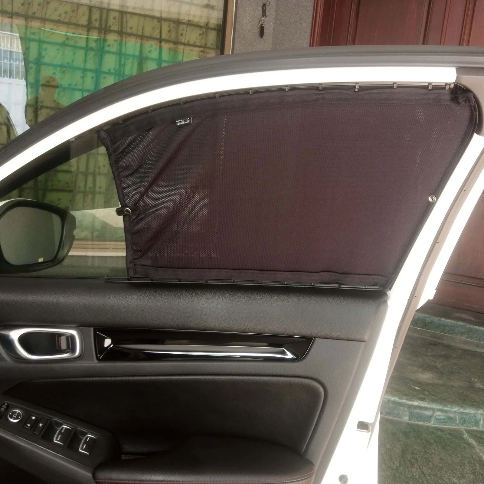 QuikSlide Sliders Railing Curtains installed in Honda Civic 2022-2026 (11th Gen)"
