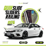 QuikSlide Sliders Railing Curtains installed in Honda Civic 2022-2026 (11th Gen)"

