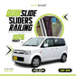 QuikSlide Sliders Railing Curtains installed in Mitsubishi EK Wagon (2006-2013)"
