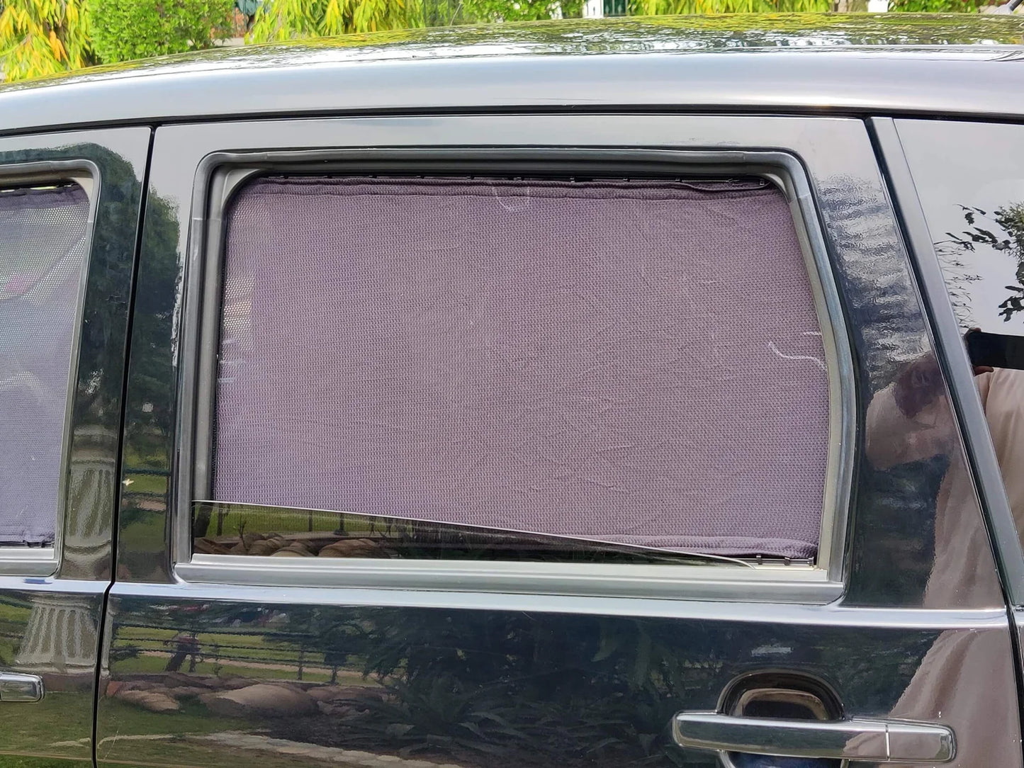 QuikSlide Sliders Railing Curtains installed in Mitsubishi EK Wagon (2006-2013)"
