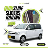 QuikSlide Sliders Railing Curtains installed in Mitsubishi EK Wagon (2006-2013)"
