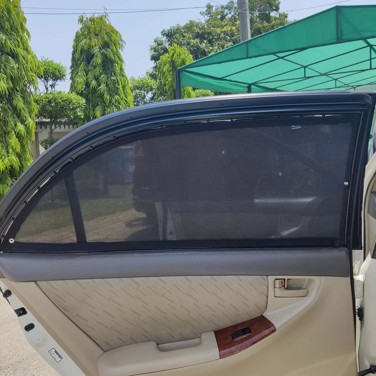 QuikSlide Sliders Railing Curtains installed in Toyota Corolla 2008-2013 (9th Gen)"

