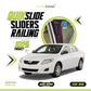 QuikSlide Sliders Railing Curtains installed in Toyota Corolla 2008-2013 (9th Gen)"
