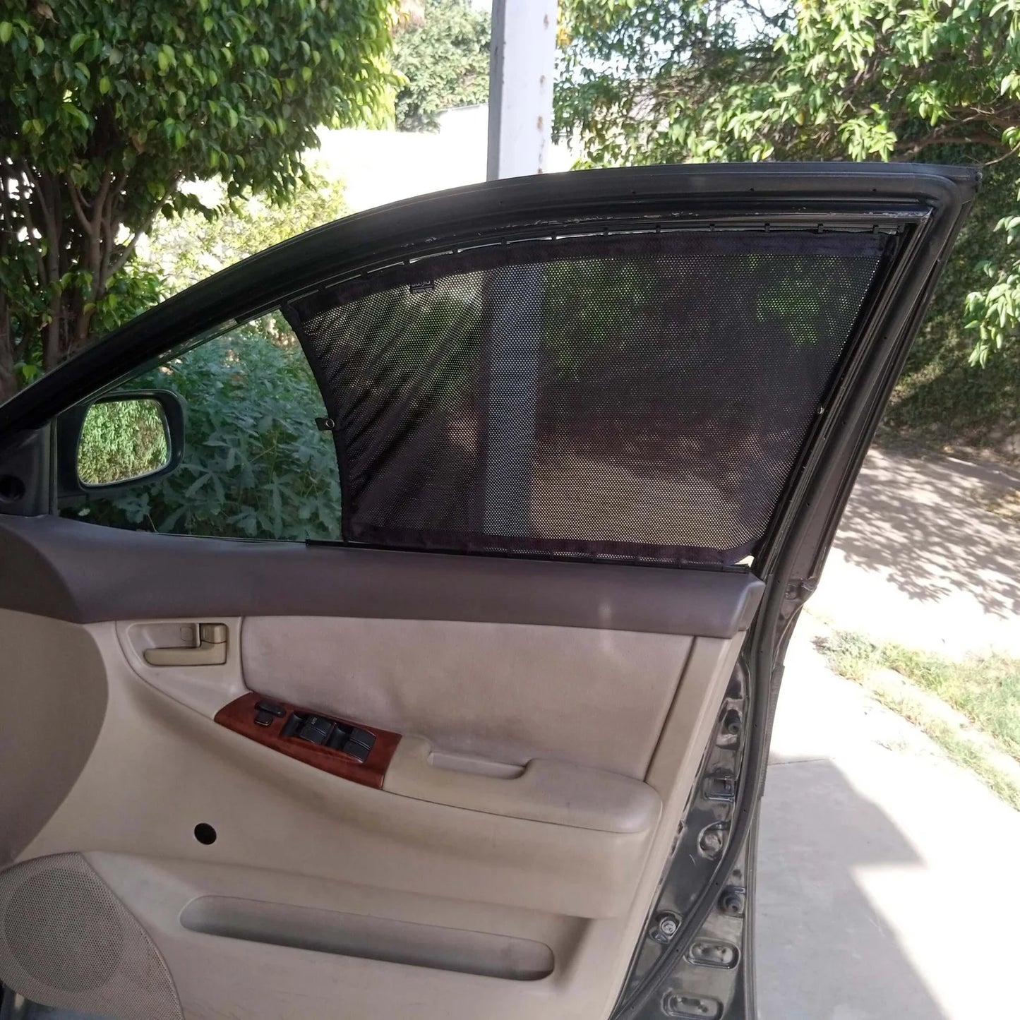 QuikSlide Sliders Railing Curtains installed in Toyota Corolla 2008-2013 (9th Gen)"
