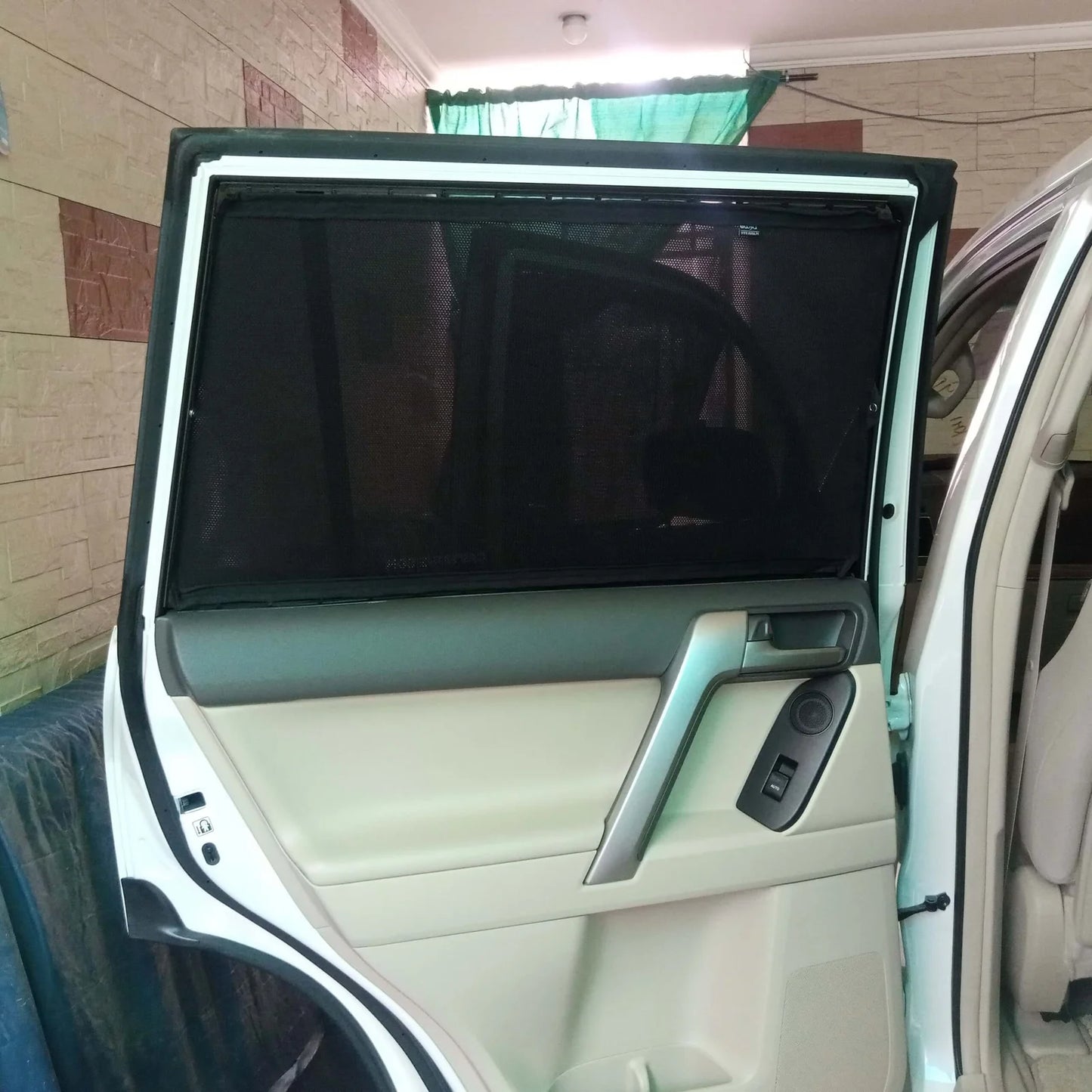 QuikSlide Sliders Railing Curtains installed in Toyota Prado 2010-2023 (J150)"
