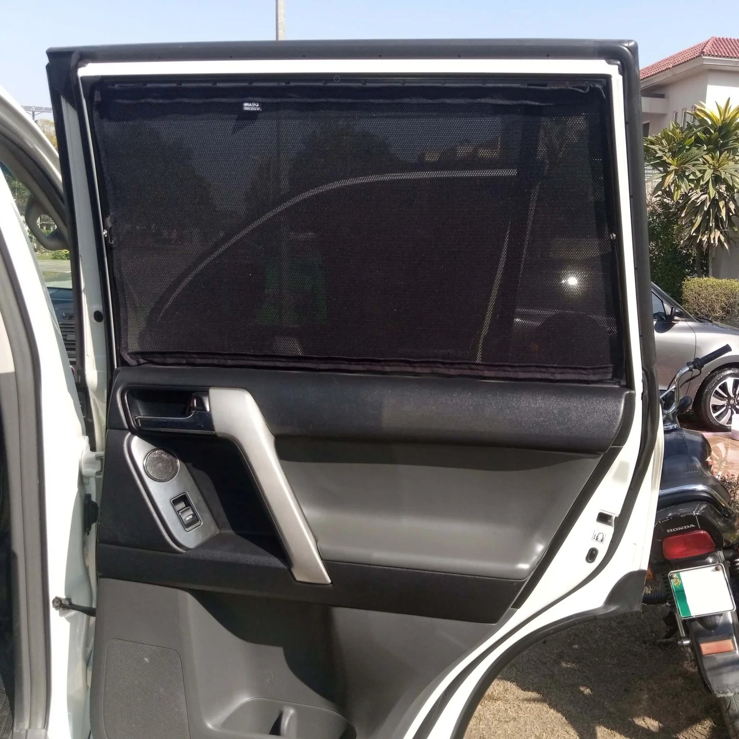 QuikSlide Sliders Railing Curtains installed in Toyota Prado 2010-2023 (J150)"
