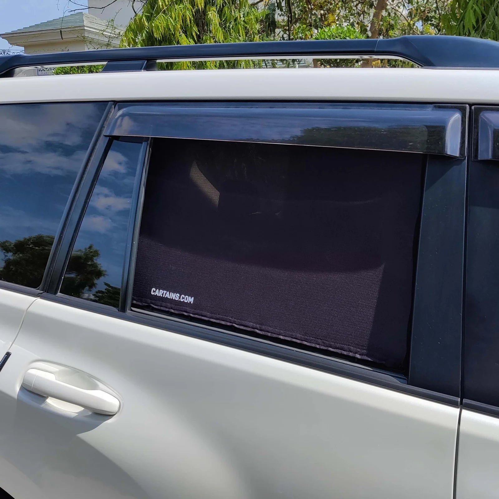 QuikSlide Sliders Railing Curtains installed in Toyota Prado 2010-2023 (J150)"

