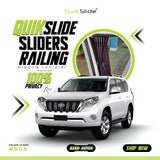 QuikSlide Sliders Railing Curtains installed in Toyota Prado 2010-2023 (J150)"
