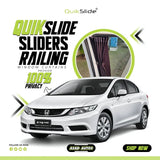 QuikSlide Sliders Raling Curtains installed in Honda Civic Rebirth (2012-2015)"
