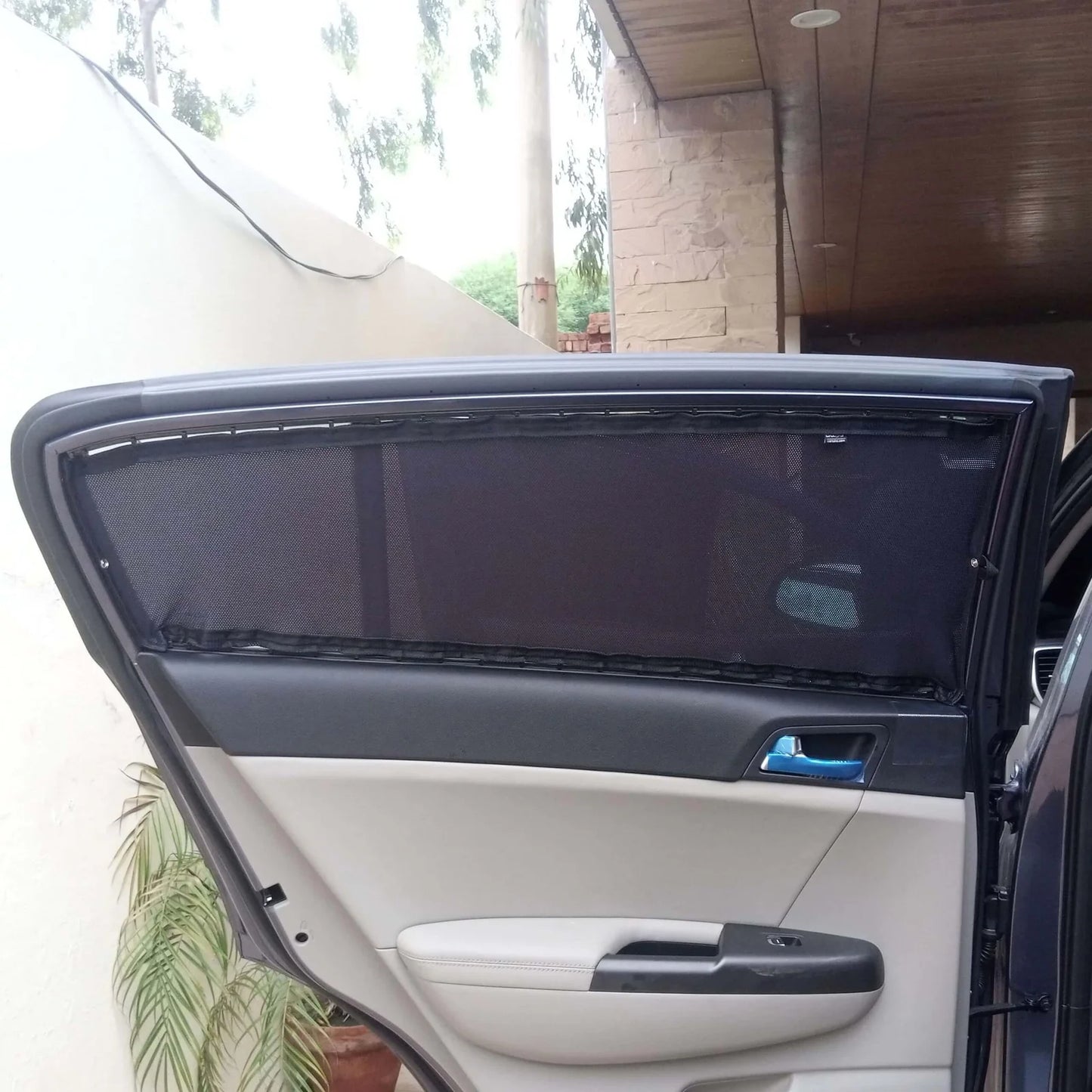 QuikSlide Sliders railing curtains installed in Kia Sportage 2018-2024