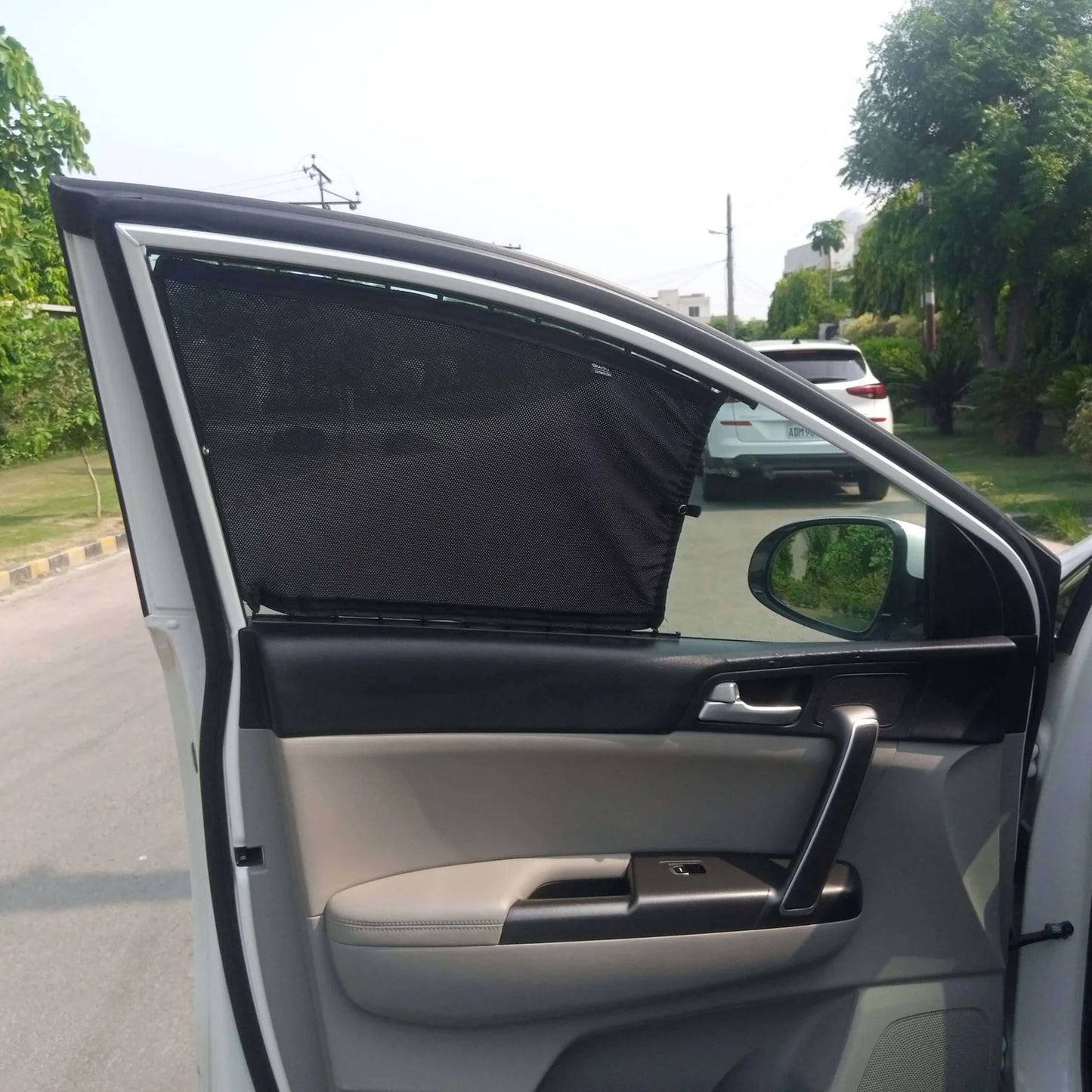 QuikSlide Sliders railing curtains installed in Kia Sportage 2018-2024