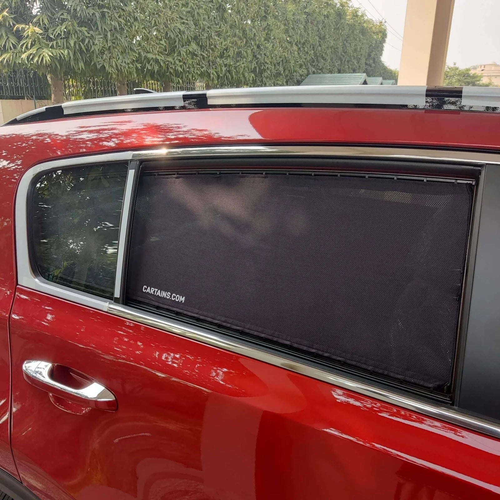 QuikSlide Sliders railing curtains installed in Kia Sportage 2018-2024