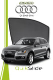 QuikSlide Sun Shades Audi Q5 2009 2016 Black Car Pardy