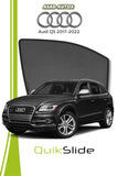 QuikSlide Sun Shades Audi Q5 2017 2022 Black Car Pardy