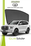  QuikSlide Sun Shades GWM Tank 500 2025 2026 Black Car Pardy
