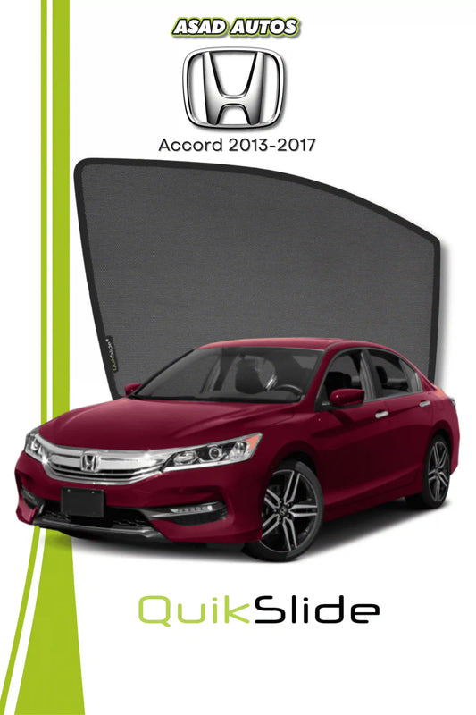 QuikSlide Sun Shades Honda Accord 2013 2017 Black Car Pardy