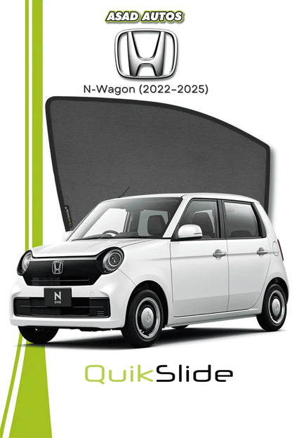 QuikSlide Sun Shades Honda N-One 2022 2026 Black Car Pardy