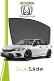 QuikSlide car pardy fitted on Honda Civic 2023 rear side window for UV protection