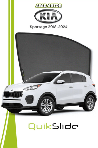 QuikSlide car pardy fitted on Kia Sportage 2022 rear side window for UV protection